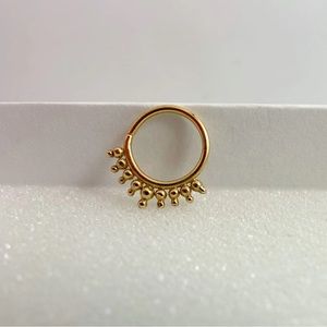 Cora Seam Ring Yellow Gold 5/16”, 16g Buddha Jewelry Organics